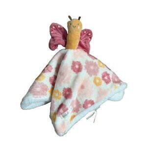 Butterfly Plush Baby Security Blanket Floral Buddy Blankie Soft Dream Gro Pink